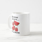 Mug Pastèque L'été Signifie Fête De Fruits De Pastèque (Devant gauche)