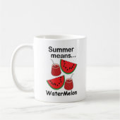 Mug Pastèque L'été Signifie Fête De Fruits De Pastèque (Gauche)