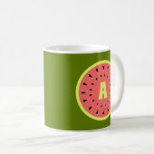 Mug Pastèque Monogramme Rose (Devant droit)