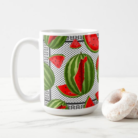 Mug Pastèque Palestine - Slice (Avec donut)