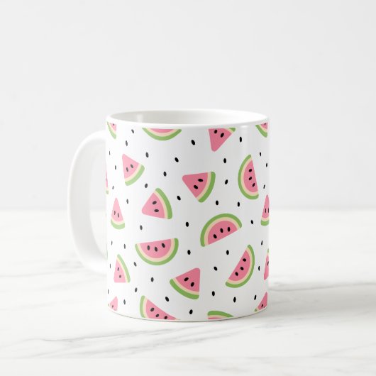 Mug Pastèque Rose, Pâtes De Pâques, Votre Nom (Devant gauche)