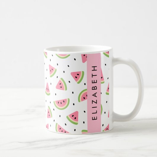 Mug Pastèque Rose, Pâtes De Pâques, Votre Nom (Droite)