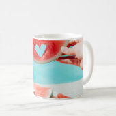 Mug pastèque tranchée sur papier blanc (Devant droit)
