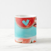 Mug pastèque tranchée sur papier blanc (Centre)