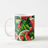Mug Pastèques, citron vert, feuilles de pastèque, peti (Gauche)
