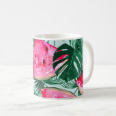 Mug Pastèques, palmiers feuilles : pattes tropicales s (Devant droit)