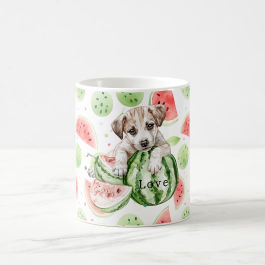 Mug Pastèques rouges vertes blanches Chien (Centre)