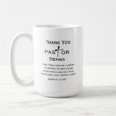 Mug Pasteur Appréciation Cross Scripture Personnalisée (Gauche)
