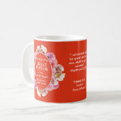 Mug Pasteur de Merci Floral Orange (Devant gauche)