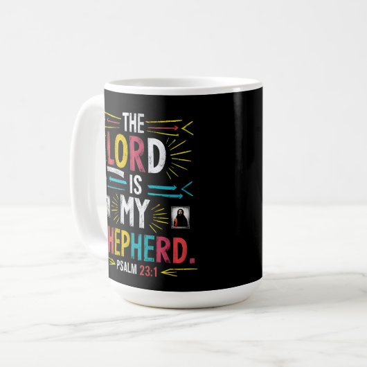 Mug Pasteur divin : Bible Verse Art (Devant gauche)