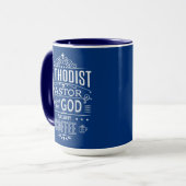 Mug Pasteur méthodiste, inspiré de Dieu et du café (Devant gauche)
