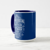 Mug Pasteur pentecôtiste, inspiré de Dieu et du Café (Devant gauche)