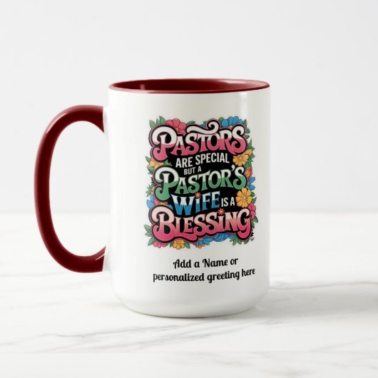 Mug ✝️ Pasteurs Femme Appréciation Cadeau Bénédiction  (Gauche)