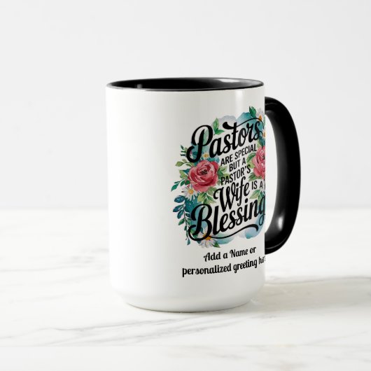 Mug ✝️ Pasteurs Femme Appréciation Cadeau Bénédiction  (Devant droit)
