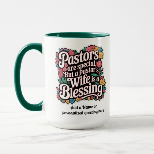 Mug ✝️ Pasteurs Femme Appréciation Cadeau Bénédiction  (Gauche)