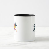 Mug Pastor de Shetland poligonal en amarillo y azul (Centre)