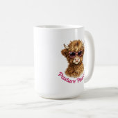 Mug Pasture Princess Cute Funny Highland Cow (Devant droit)