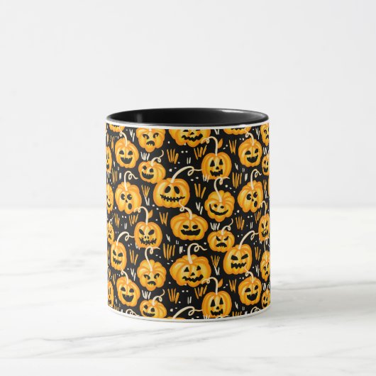 Mug Patch Citrouille Halloween Jack-o'-lantern (Centre)