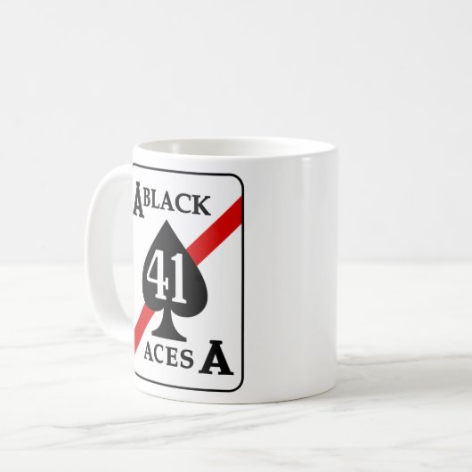 Mug Patch d'accès noir VFA-41 VF-41 (Devant gauche)