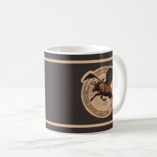 Mug Patch Flying Moose Aviation (Devant droit)