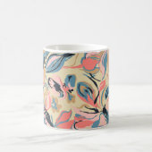 Mug patchwork Abstrait : crème fleurie géométrique. (Centre)