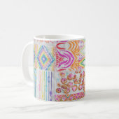 Mug patchwork Abstrait, motif de teinture à l'aquarell (Devant gauche)