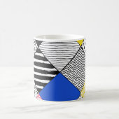 Mug Patchwork arrière - plan : oiseaux, pois. (Centre)