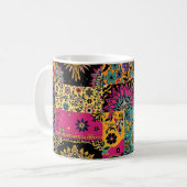 Mug Patchwork bohème Mandala et Motif Paisley (Devant gauche)