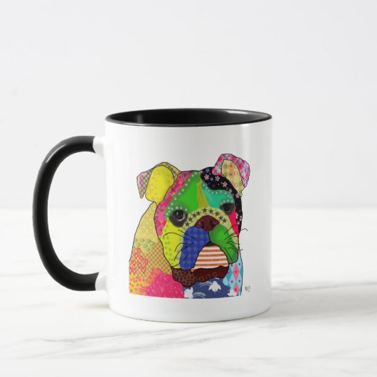 Mug Patchwork Bulldog (Gauche)