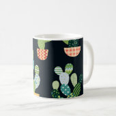 Mug Patchwork Cactus Plantes Motif sans couture (Devant droit)
