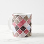 Mug Patchwork carré sans couture motif marbre granit r (Devant gauche)