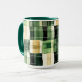 Mug Patchwork carreau émeraude (Devant gauche)