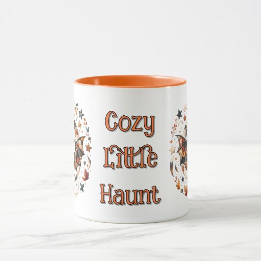 Mug Patchwork Chat d'Halloween aux couleurs d'automne (Centre)