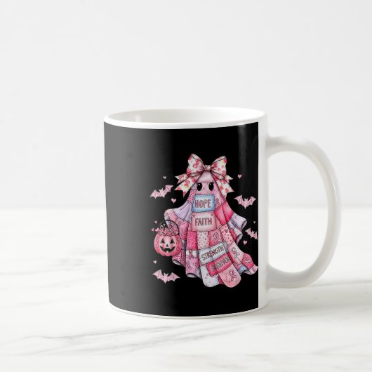 Mug Patchwork Coquette Bow Cancer du sein Fantôme Hall (Droite)