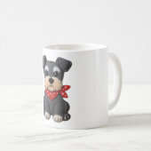 Mug Patchwork de chien Schnauzer (Devant droit)