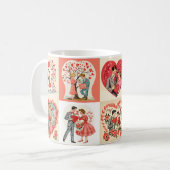 Mug Patchwork de la Saint-Valentin des Swingin' Sixtie (Devant gauche)