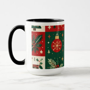 Mug Patchwork de Noël Classique Festif