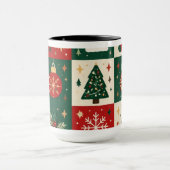 Mug Patchwork de Noël Classique Festif (Centre)