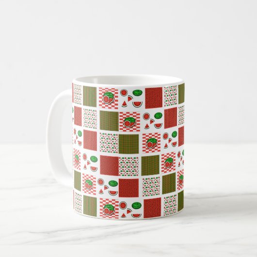 Mug Patchwork de pastèque (Devant gauche)