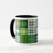 Mug Patchwork de plaid de tartan (Devant gauche)