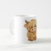 Mug Patchwork de vache des Highlands (Devant gauche)