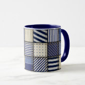 Mug Patchwork Denim bleu (Devant droit)