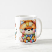 Mug Patchwork Dogs Design Art (Devant droit)