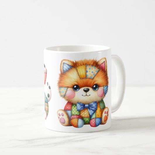 Mug Patchwork Dogs Design Art (Devant droit)