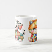 Mug Patchwork Dogs Design Art (Centre)