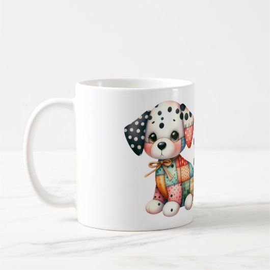Mug Patchwork Dogs Design Art (Gauche)