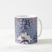 Mug Patchwork Doodle : Boho Vintage sans joint. (Devant droit)