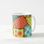 Mug Patchwork Eclectique : Mélange Motif Diverse (Devant droit)