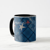 Mug Patchwork en denim (Devant gauche)