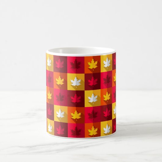 Mug Patchwork Feuilles d'érable d'automne (Centre)